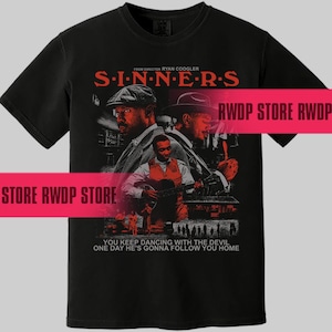 Sinners Movie T-shirt (2025) Unisex Horror Action Film Tee