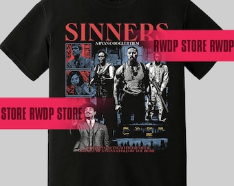 Sinners Movie T-shirt (2025) Unisex Horror Action Film Tee