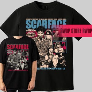 Scarface Movie T-shirt (1983) Unisex Classic Crime Film Tees