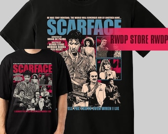 Scarface Movie T-shirt (1983) Unisex Classic Crime Film Tees