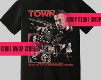 The Town Movie T-shirt (2010) Vintage Aesthetic Action Heist Film T shirt