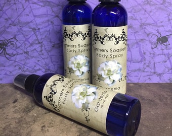 Gardenia Scented 4oz Body Spray - floral, fresh, feminine Body Spritz Fragrance Hair Conditioner Spray Perfume Scented Body Mist