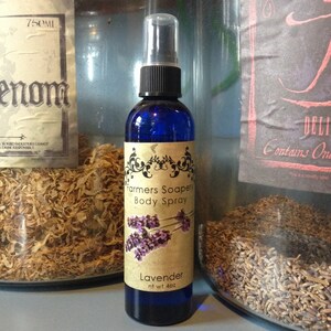 Lavender Scented 4oz Body Spray Body Spritz Fragrance Hair Conditioner Spray Perfume Scented Body Mist image 6