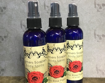 The Rose Parlor Scented 4oz Body Spray - Rose, Musk, Amber Body Spritz Fragrance Hair Conditioner Spray Perfume Scented Body Mist