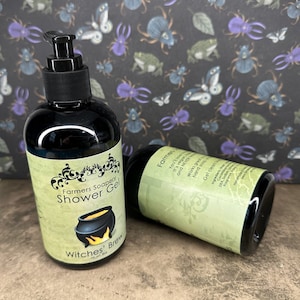 Witches Brew Shower Gel - Liquid Soap, Body Wash, Bubble Bath - 8oz - Vegan, Hypoallergenic, Cruelty-Free Soap