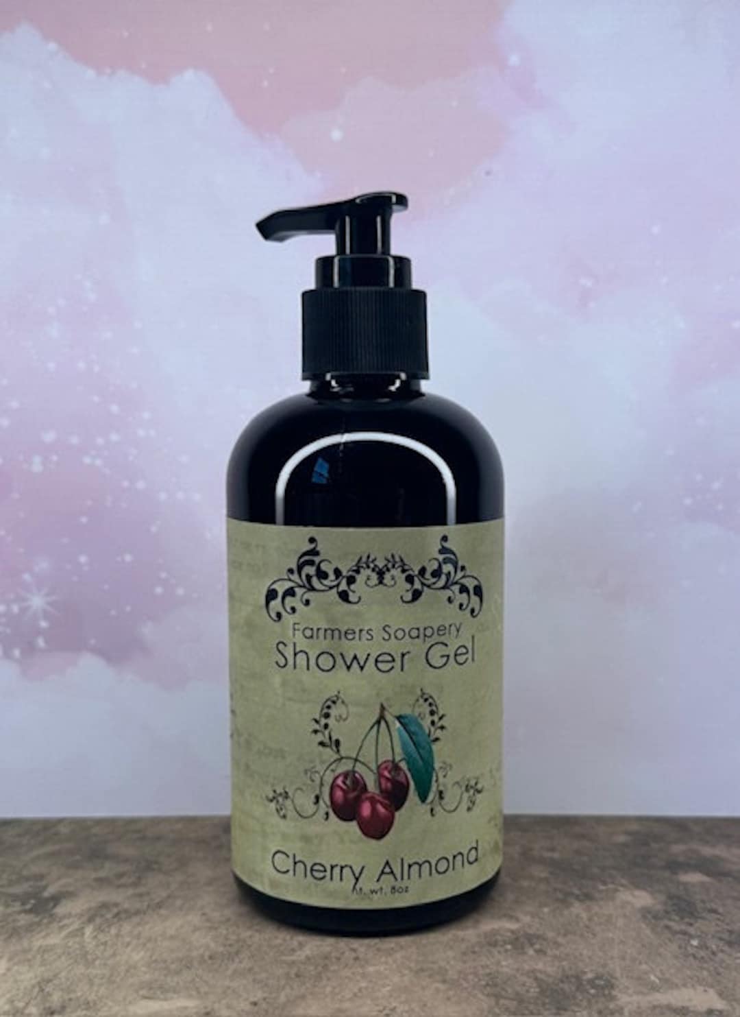 Buy Cherry Almond Shower Gel Liquid Soap, Body Wash, Bubble Bath 8oz  Vegan, Hypoallergenic, Cruelty-free Soap Online in India