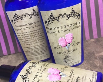 Spun Sugar Hand & Body Lotion 4oz Moisturizing Scented Cotton Candy Moisturizing Lotion for Dry Skin on Face, Body, Hands