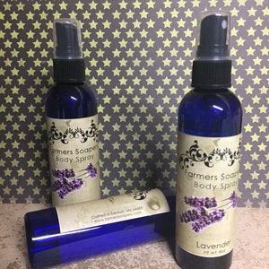 Lavender Scented 4oz Body Spray Body Spritz Fragrance Hair Conditioner Spray Perfume Scented Body Mist image 4