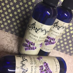 Lavender Scented 4oz Body Spray Body Spritz Fragrance Hair Conditioner Spray Perfume Scented Body Mist image 2