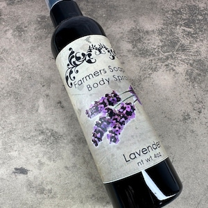 Lavender Scented 4oz Body Spray Body Spritz Fragrance Hair Conditioner Spray Perfume Scented Body Mist