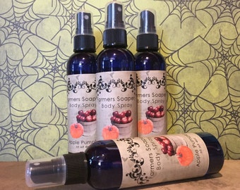 Apple Pumpkin Scented 4oz Body Spray Body Spritz Fragrance Hair Conditioner Spray Perfume Scented Body Mist