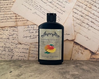 Mango Papaya Scented Hand &amp; Body Lotion 4oz Moisturizing Moisturizing Lotion for Dry Skin on Face, Body, Hands