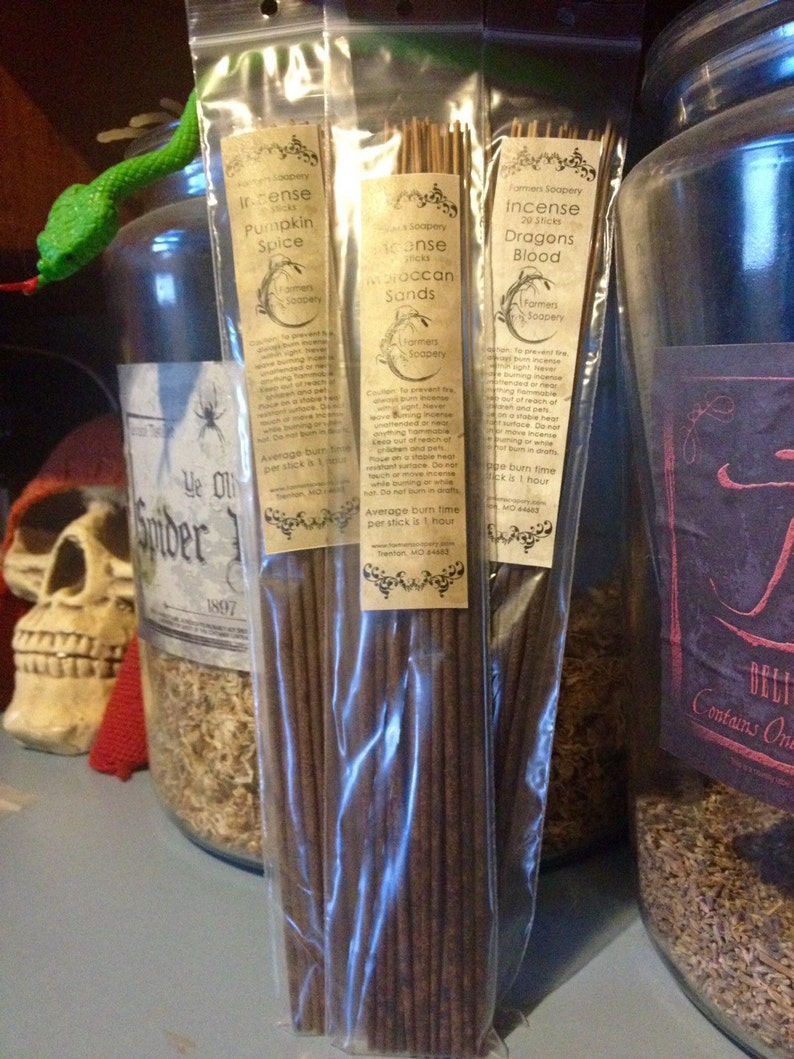 Holiday Hearth Incense 20 Sticks Hand Dipped, Strongly Soaked Heavily Scented Stick Incense image 3