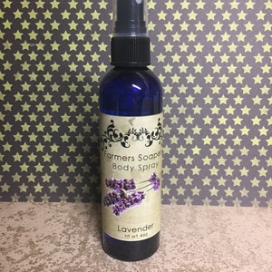 Lavender Scented 4oz Body Spray Body Spritz Fragrance Hair Conditioner Spray Perfume Scented Body Mist image 3