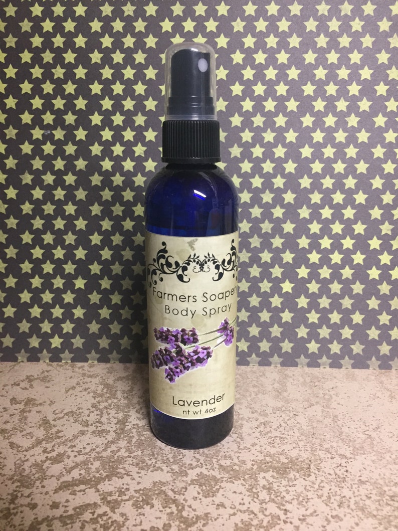 Lavender Scented 4oz Body Spray Body Spritz Fragrance Hair Conditioner Spray Perfume Scented Body Mist image 3