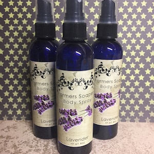 Lavender Scented 4oz Body Spray Body Spritz Fragrance Hair Conditioner Spray Perfume Scented Body Mist