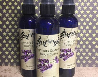 Lavender Scented 4oz Body Spray Body Spritz Fragrance Hair Conditioner Spray Perfume Scented Body Mist