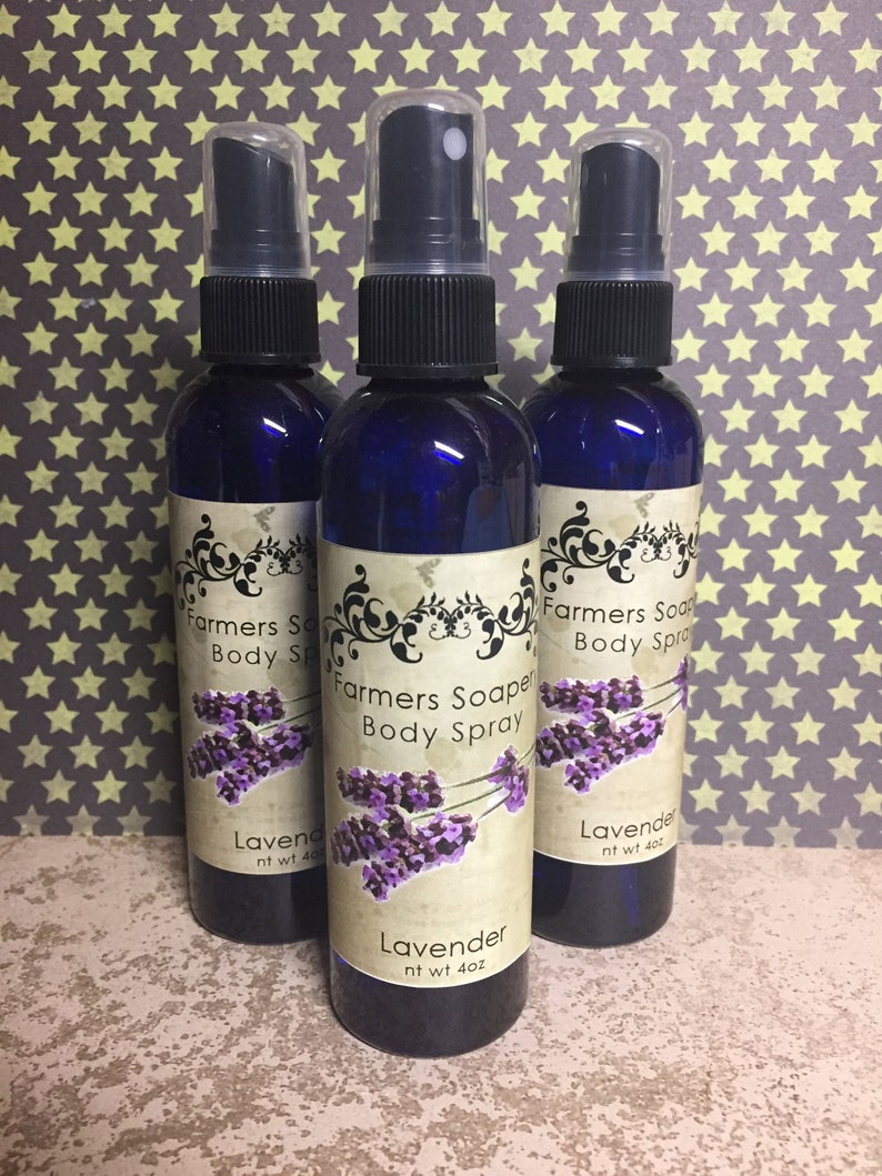 Lavender Scented 4oz Body Spray Body Spritz Fragrance Hair Conditioner Spray Perfume Scented Body Mist image 1