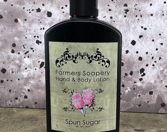 Spun Sugar Hand & Body Lotion 4oz Moisturizing Scented Cotton Candy Moisturizing Lotion for Dry Skin on Face, Body, Hands