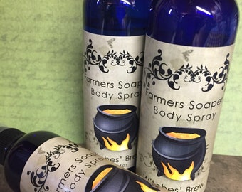 Witches' Brew Scented 4oz Body Spray Spicy Patchouli & Cloves Body Spritz Fragrance Hair Conditioner Spray Perfume Scented Body Mist