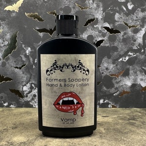 Vamp Hand & Body Lotion 4oz Scented Moisturizing Lotion for Dry Skin on Face, Body, Hands Citrus, Patchouli, Sandalwood, Bourbon