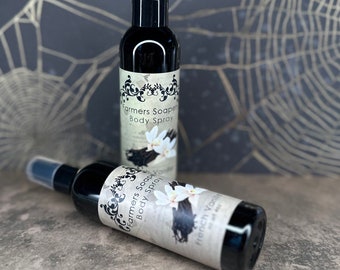 French Vanilla Scented 4oz Body Spray Body Spritz Fragrance Hair Conditioner Spray Perfume Scented Body Mist