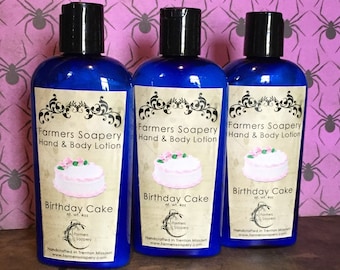 Birthday Cake Hand & Body Lotion 4oz Moisturizing Scented Vanilla Frosting Moisturizing Lotion for Dry Skin on Face, Body, Hands