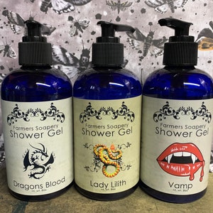 Hippie Chick Shower Gel Liquid Soap, Body Wash, Bubble Bath 8oz Vegan, Hypoallergenic, Cruelty-Free Soap image 4