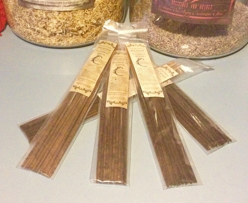 Lavender Incense 20 Sticks Hand Dipped, Strongly Soaked Essential Oil Heavily Scented Stick Incense image 2