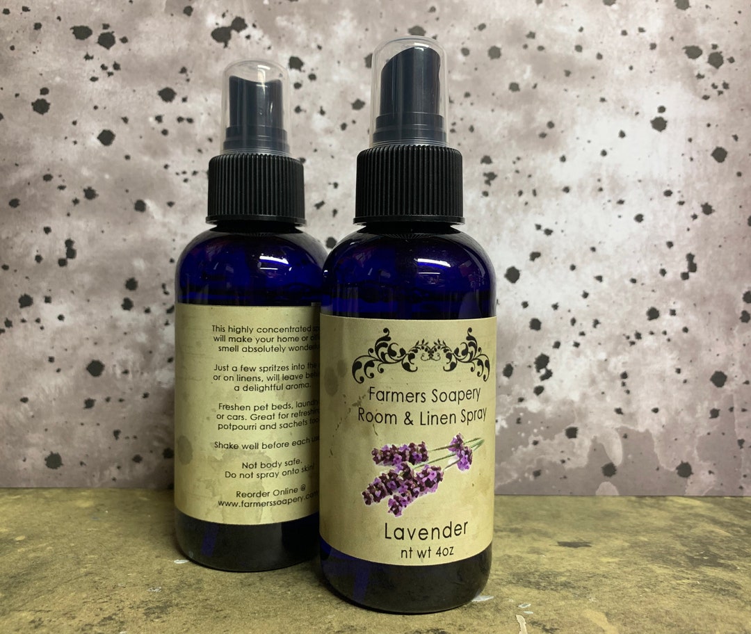 Lavender Room & Linen Spray 4oz Bottle With Essential Oil Etsy