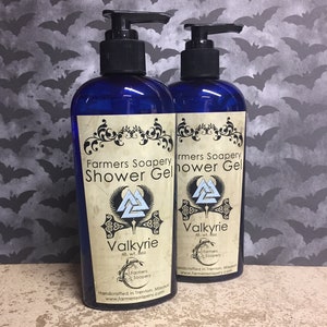 Valkyrie Shower Gel - Liquid Soap, Body Wash, Bubble Bath - 8oz - Vegan, Hypoallergenic, Cruelty-Free Soap