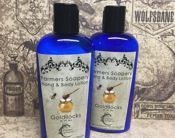 Goldilocks Lotion - Oatmeal, Milk and Honey - 4oz Hand and Body Lotion Moisturizing Lotion for Dry Skin on Face, Body, Hands