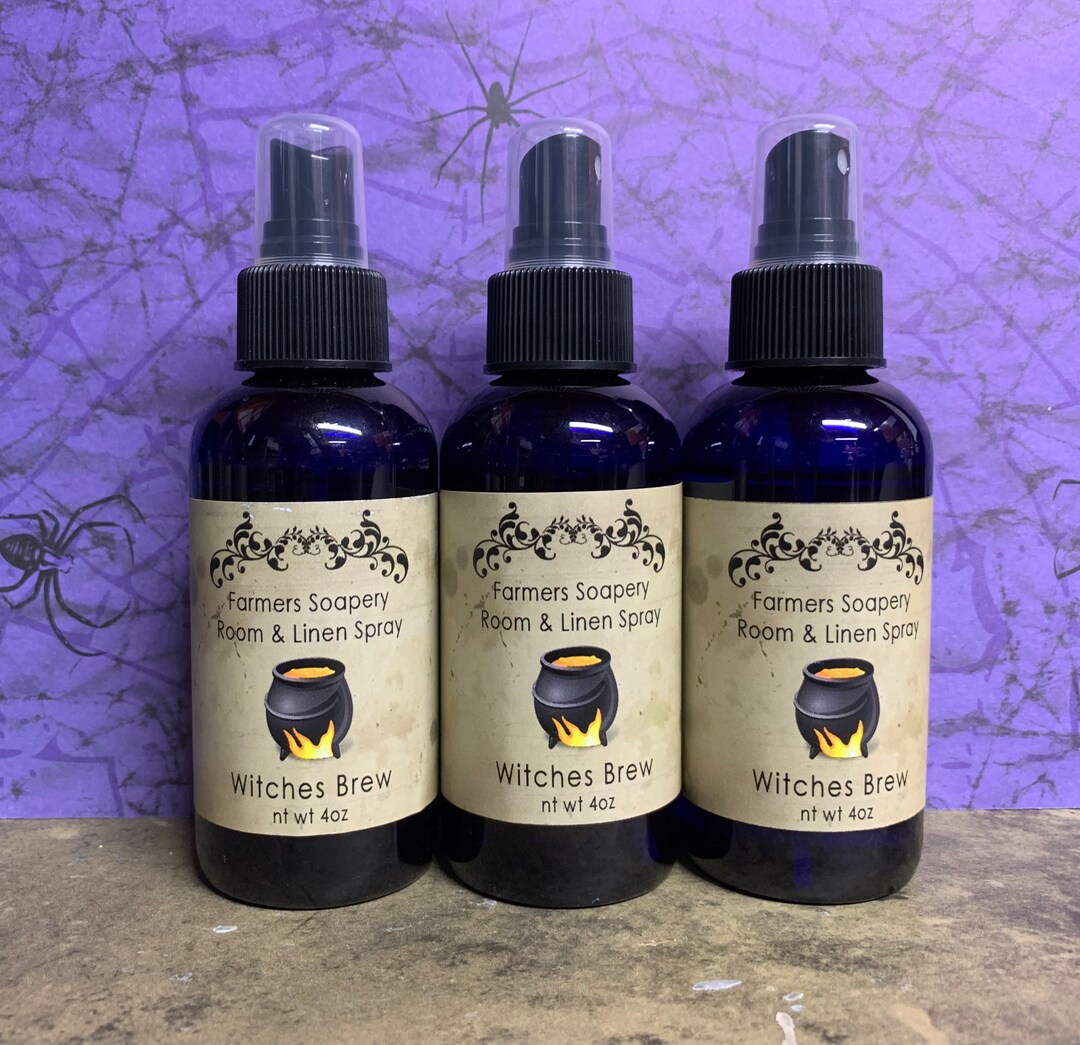 Witches' Brew Room & Linen Spray 4oz Bottle Patchouli, Cinnamon, Cloves
