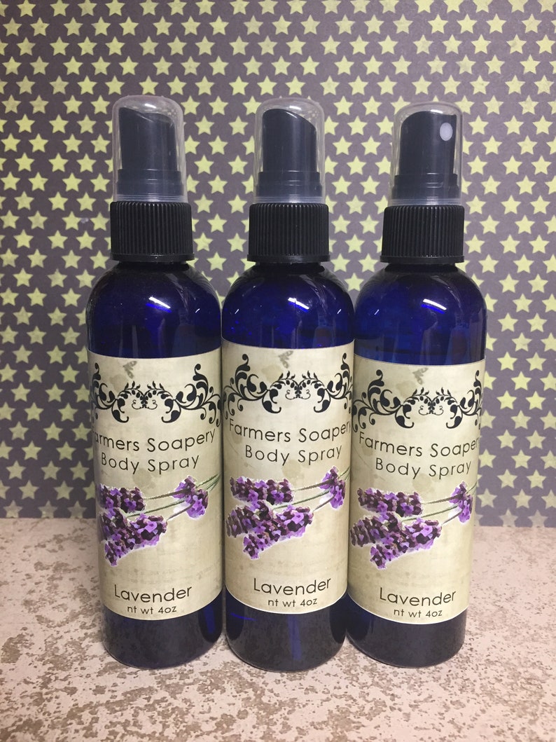 Lavender Scented 4oz Body Spray Body Spritz Fragrance Hair Conditioner Spray Perfume Scented Body Mist image 5