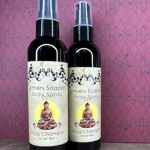 Nag Champa Scented 4oz Body Spray Sandalwood Body Spritz Fragrance Hair Conditioner Spray Perfume Scented Body Mist
