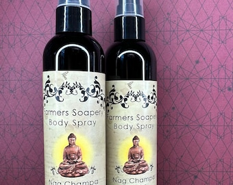 Nag Champa Scented 4oz Body Spray Sandalwood Body Spritz Fragrance Hair Conditioner Spray Perfume Scented Body Mist