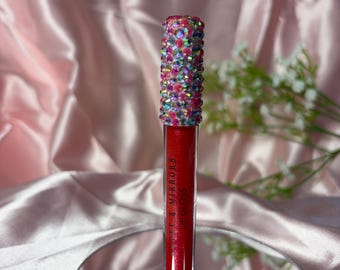 Bedazzled Lip Oil, Rhinestone Lip Treatment, Handmade Sparkle Lip Oil, Hydrating Glossy Lip Care, Bedazzled lipgloss