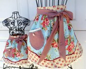 Mother Daughter Matching Half Apron Set Cottage Chic Shabby Chic Aprons