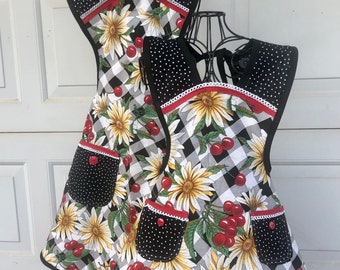 Matching Mother Daughter Retro Apron Set