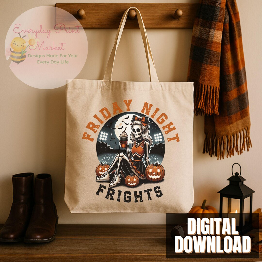 Skeleton Friday Friday Night Frights PNG JPG, Skeleton Cheerleader Clipart, Spooky ...