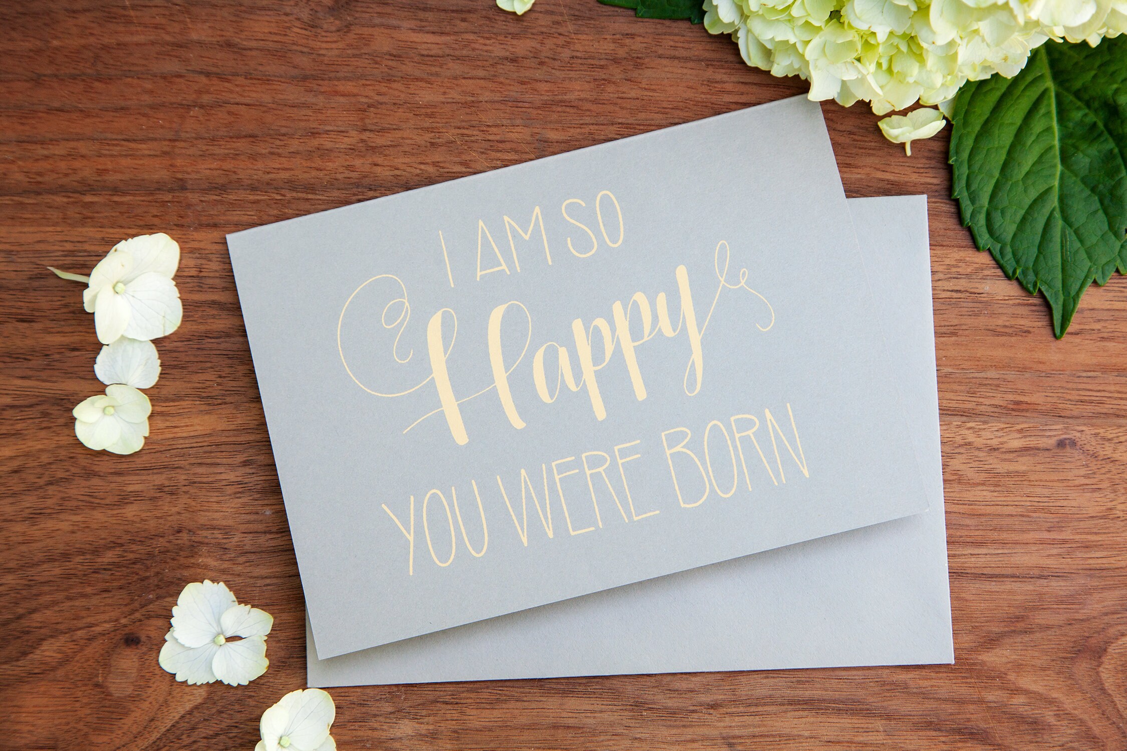 I Am So Happy You Were Born Hand Screenprinted Greeting Card Etsy