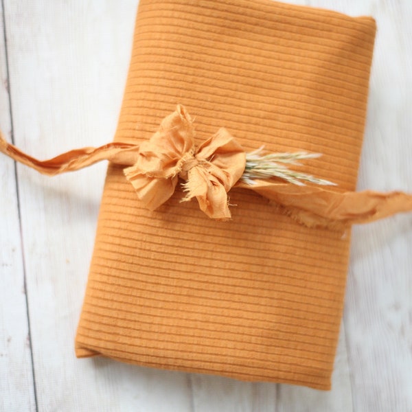 Meesha fall mustard pumpkin curry dried flower newborn silk bow tieback headband and/or stretch wrap set