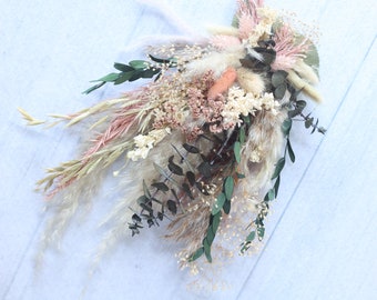 Blush boho horse bridle halter flower dried flower crown accessory mane tail flowers clip