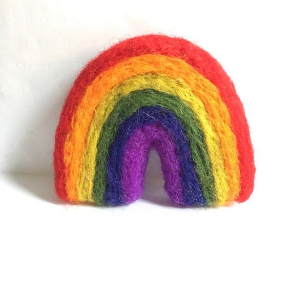 Needle felted rainbow baby newborn photography prop felt