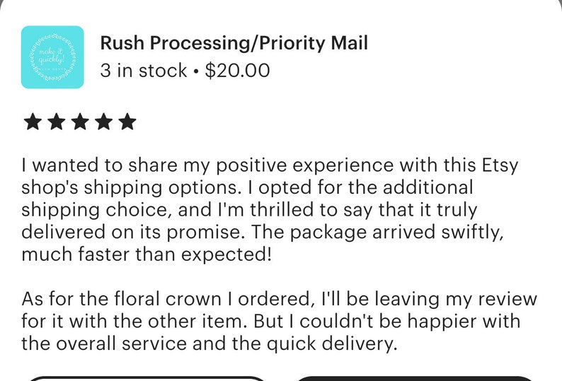 Rush Processing/Priority Mail image 2