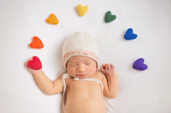Wool Felt Heart in Dark Blue.Felt Heart Prop.Newborn Prop Blue Heart.Baby Photography Prop.Felt Hearts.Valentine Felt Heart,Small Heart Prop