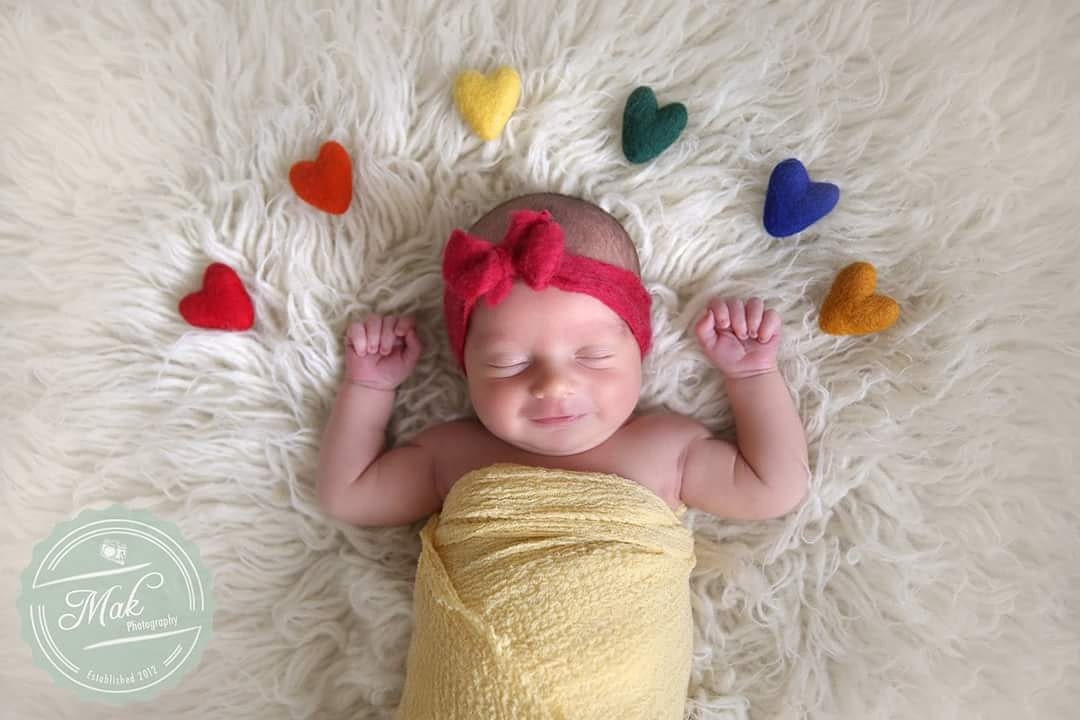 Felt Hearts – Sweet Baby Photo Props
