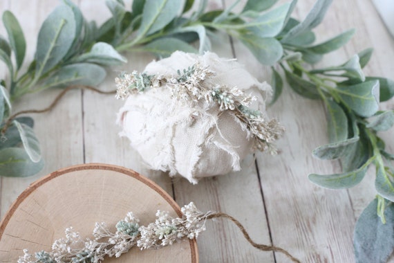 Linnet Neutral Ivory Organic Succulent Baby Breath Moss 