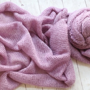 Adrian Collection SET mauve stretch knit posing fabric wrap