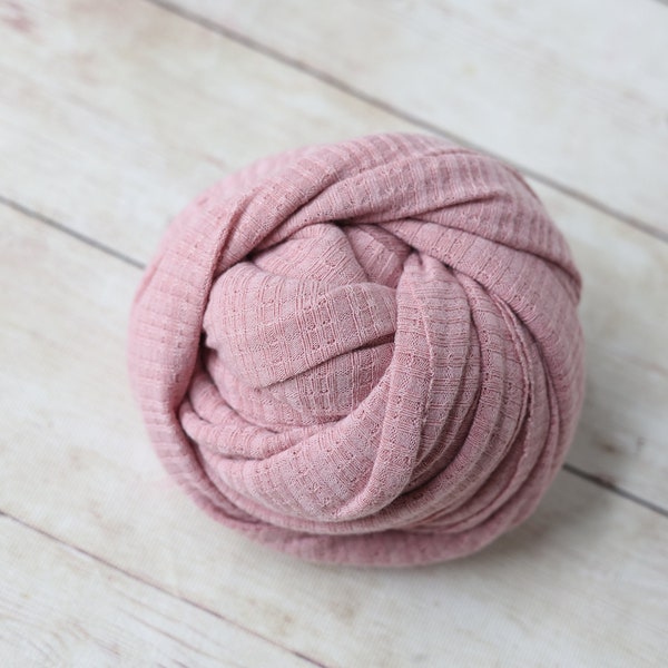 Averie collection dusty pink mauve rib ribbed texture newborn stretch knit beanbag posing fabric or swaddle stretch wrap